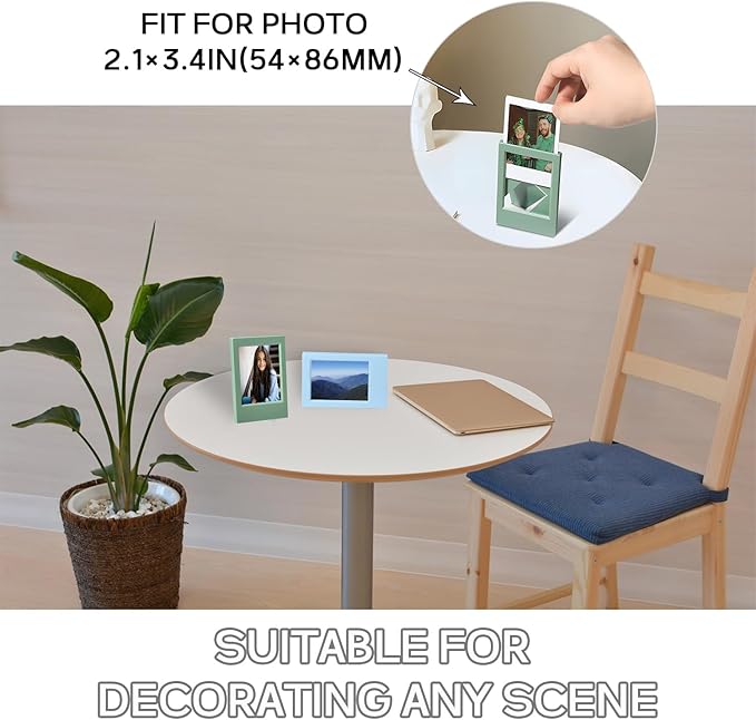 MaehSab 8 Pcs Colorful Mini 3 Inch Photo Frames (2x3 Inch), Mini Picture Frames for 3 inch Film, Small Film Frame Photo Holder Tabletop Display
