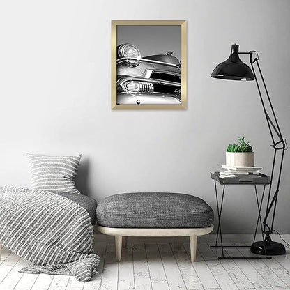 Americanflat 18x24 Poster Frame with Polished Plexiglass - Gold Picture Frame - Wide Photo Frames Made of Engineered Wood for Vertical or Horizontal Wall Display - Epic Collection - Gold