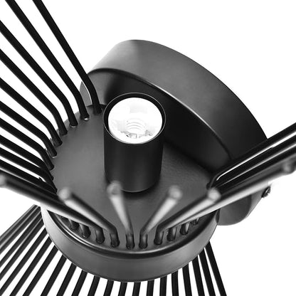 EDISLIVE 2-Bulb Bathroom Vanity Light Mid-Century Modern Starburst Wall Sconce Lamp 11 x 4.7 x 15.8in Wall Light for Hallway Bedroom Bathroom Black
