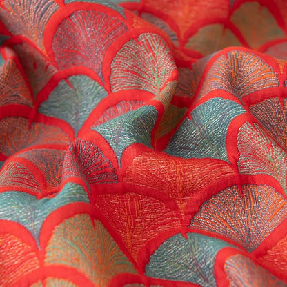 100% Cotton Muslin Blanket Jacquard Rustic Mermaid Fish Scales Quilt, Soft Bed Cover 3 Layers Reversible Bedspread Coverlet Breathable Lightweight Bedding King(98"x94"), No Pillow Sham
