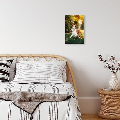 YYYYHPP Canvas Prints with Your Photos, Personalized Photo to Canvas Wall Art,Canvas Printing for Wedding, Family, Baby, Pets, Home Office Decor, Wrapped Frame 8"x12"