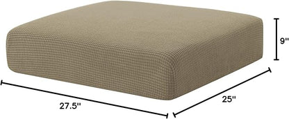 Hokway Couch Cushion Covers Stretch Cushion Covers Sofa Seat Cushion Slipcover Cushion Protector(Sand, Small)