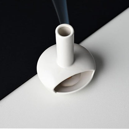 Handcrafted Palo Santo Holder Mini Chiminea Cone Incense Stick Burner Ceramic for Meditation Accessories Unique Design High Temperature Resistance Ideal for Yoga Aromatherapy Relaxation