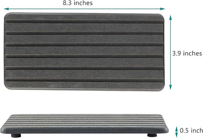 2 PCS Water Absorbent Diatomite Coasters Rectangle, Grooved Design, Water Absorbing Stone Used for Hand Soaps & Plants & toiletries in The Modern Home