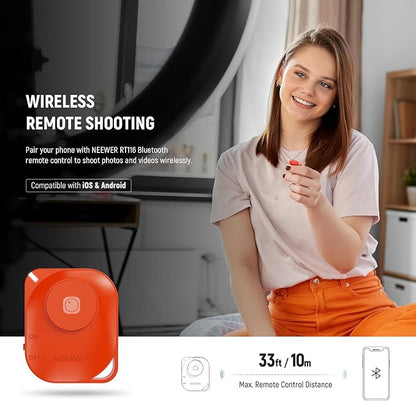 NEEWER 12" Ring Light with Stand Tripod Compatible with iPhone, 24W LED RGB Lighting with Phone Holder for Selfie Studio Photography Video Recording Makeup Lash Streaming, 2500-10000K CRI95+, RH12C