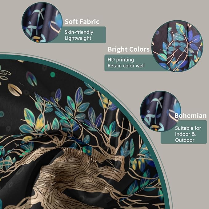 Tree of Life Tapestry Vintage Green Tapertry Retro Life Tree Aesthetic Easy Installation HD Digital Print Wall Hanging for Bedroom Living Room Dorm Home Decor(Green Tree, 60"x80")