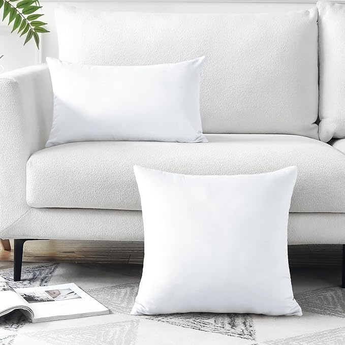 Artscope Luxury Velvet Pillow Covers Decorative Square Pillowcases Soft Solid Cushion Cases for Couch Sofa Bedroom Car Decor 22x22 Inch White