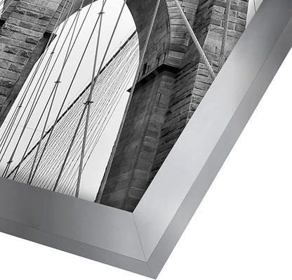 Americanflat 20x30 Poster Frame with Polished Plexiglass - Silver Picture Frame - Wide Photo Frames Made of Engineered Wood for Vertical or Horizontal Wall Display - Epic Collection - Silver