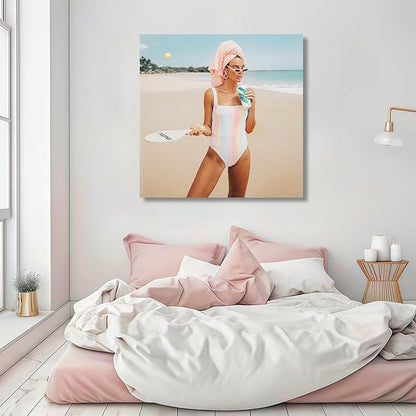 JIMUJIA Custom Canvas Art Print 40"x40" - Unframed Artwork, Personalized Wall Decor, Customizable Photo, Custom Portrait, Office, Living Room, Bedroom Wall Art(40×40in,Unframe)