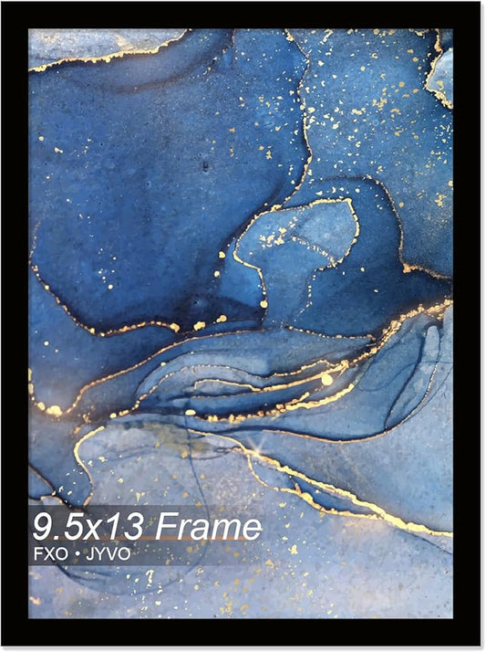 9.5x13 Picture Frame, Black Frame for 9.5 x 13 Inch Picture Poster Photo, Light Weight and High Transparent 9.5 by 13 Frame for Wall - 1 Pack/Black/9.5"x13"