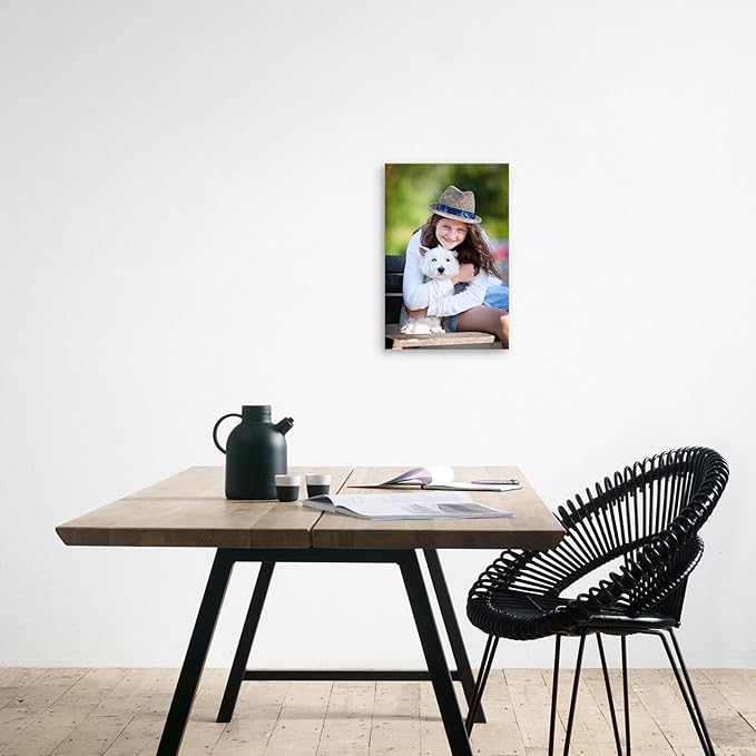 YYYYHPP Canvas Prints with Your Photos, Personalized Photo to Canvas Wall Art,Canvas Printing for Wedding, Family, Baby, Pets, Home Office Decor, Wrapped Frame 12"x18"