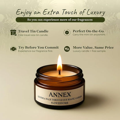 Annex Oud and Agarwood Luxury Scented Candle - 8oz Handmade Ceramic Jar Candle - 50hr Clean Burn, 100% Non-Toxic Soy Wax, Aesthetic Home Decor Winter Gift for Men and Women - Sandalwood & Amber