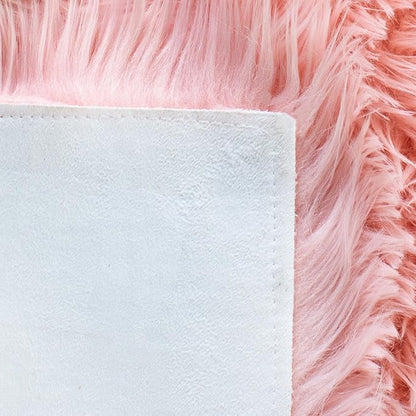 SAFAVIEH Faux Sheep Skin Collection 2'6" x 4' Pink FSS235G Silken Glam 2.35-inch Thick Accent Rug