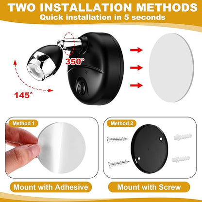 Hortsun 6 Pcs Mini Battery Operated Spotlights with 3 Remote Indoor Plant Wireless LED Spot Lights Rotatable Dimmable Accent Picture Lights for Wall Artwork Painting Display(Black)