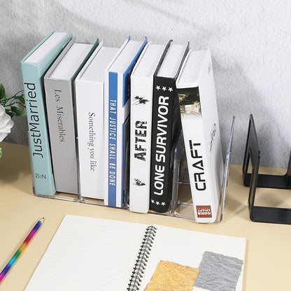4pcs Acrylic File Organizer Acrylic File Holder Clear Files Sorter Purse Organizer Desk Files Organizers Sturdy Desktop FileFolder Organizers for Envelope Mail Letter Paper Notebook Electronics Office
