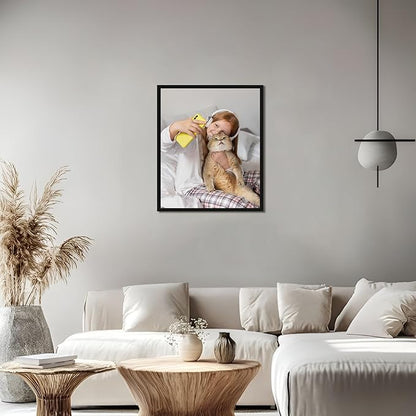 jenesaisquoi Upload Your Photo Image Custom Personalized Photo to Poster Printing Home Decor Wall Art Prints (Black Frame, 20" x 24")