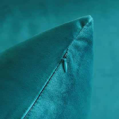 Artscope Luxury Velvet Pillow Covers Decorative Square Pillowcases Soft Solid Cushion Cases for Couch Sofa Bedroom Home Decor 18x18 Inch Teal