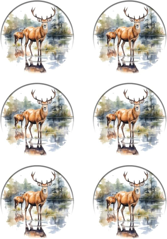 Coasters Set of 6 Ceramic Drink Coaster with Cork Base Modern Style Coasters for Mugs and Cups Office Kitchen 4 in