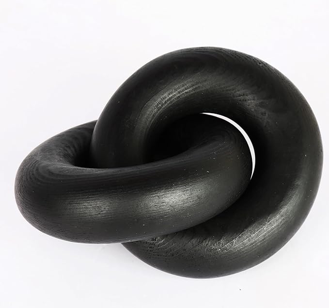Coffee Table Decor Book Shelf Decor Accents Home Decor Decorative Object Modern Farmhouse Home Decor Wood Knot Decor Chain Link Decor (Black)