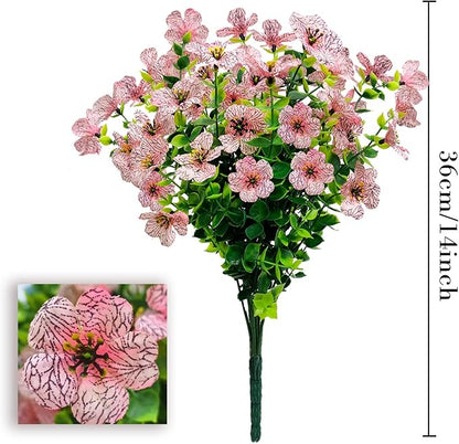 Artificial Fall Flowers for Outdoors, Artificial mums for Outdoors UV Resistant and fadeproof,Faux mums for Outdoor planters for Porch Patio Garden Planter Box Home Outdoor Decor(10pcs)