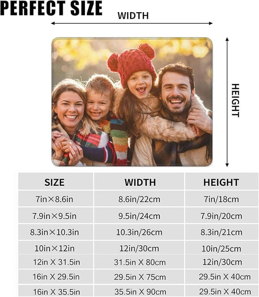 Custom Mouse Pad, Personalized Mouse Pad with Your Photo Text Logo, Customized Non-Slip Mousepad for Home Office and Computer Gaming Desk