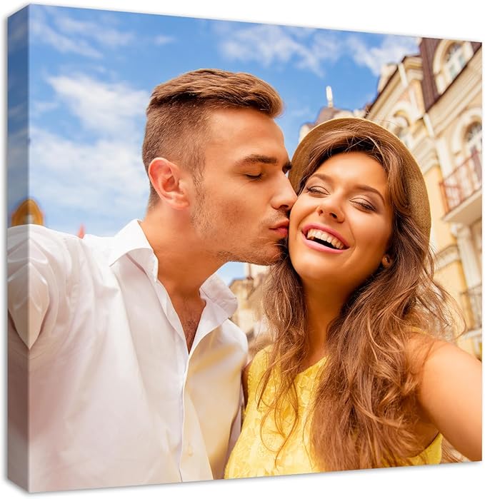 YYYYHPP Canvas Prints with Your Photos, Personalized Photo to Canvas Wall Art,Canvas Printing for Wedding, Family, Baby, Pets, Home Office Decor, Wrapped Frame 20"x20"