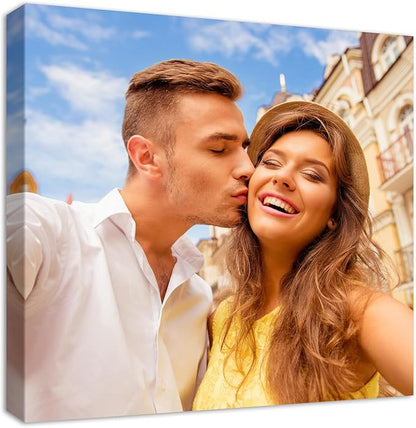 YYYYHPP Canvas Prints with Your Photos, Personalized Photo to Canvas Wall Art,Canvas Printing for Wedding, Family, Baby, Pets, Home Office Decor, Wrapped Frame 20"x20"