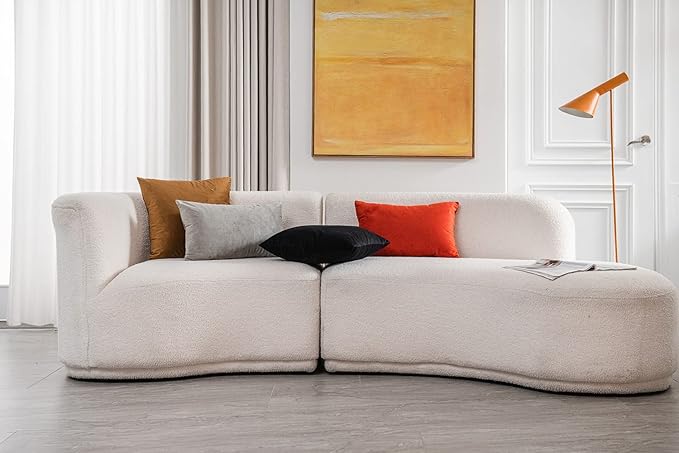 Decorative Pillow Covers 22x22 Black: 2 Pack Cozy Soft Velvet Square Throw Pillow Cases for Farmhouse Home Decor