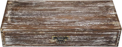 Wooden Drawers Organizer Soild Farmhouse Style RetroDesktop Drawer Storage Box Organizer With Drawers, Office Organization for Countertop Table To Store Mail, Phone, Suppliers, Glasses (Retro)