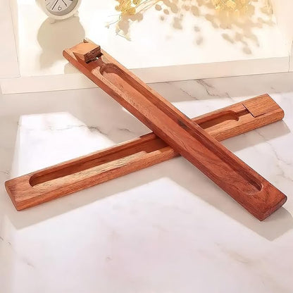 2 Packs Wood Incense Holder for Sticks with Adjustable Angle, Incense Stick Holder with Ash Catcher,Stick Incense Burner,9.8 Inches