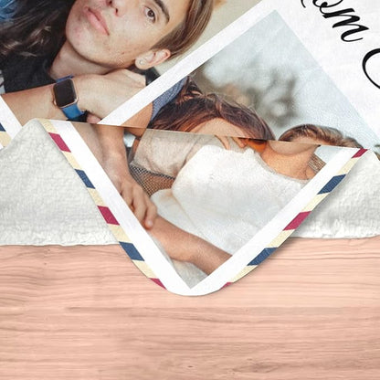 Gudina Personalized Birthday Gifts for Mom, Customized Custom Blanket with Photos Pictures Text to My Mom Gift from Daughter Son, Gifts for Mom Grandma Women