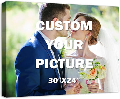 YYYYHPP Canvas Prints with Your Photos, Personalized Photo to Canvas Wall Art,Canvas Printing for Wedding, Family, Baby, Pets, Home Office Decor, Wrapped Frame 30"x24"