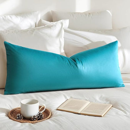 Artscope Luxury Velvet Lumbar Pillow Cover Super Soft Decorative Rectangle Pillowcases Soft Solid Cushion Cases for Couch Sofa Bedroom Car Decor 14x36 Inch Teal