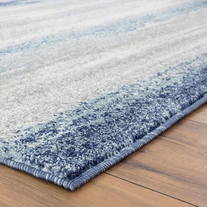 LUXE WEAVERS Tower Hill Abstract Blue 4x5 Area Rug