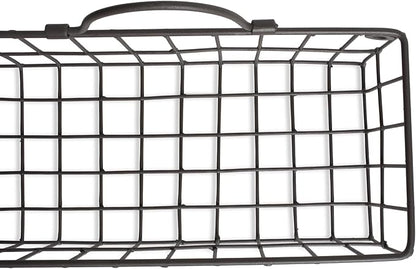 DII Farmhouse Vintage Décor, Wire Wall Basket, Assorted, Gray, 2 Piece