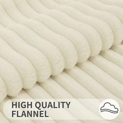 Simmore Decorative Spring Euro Sham Throw Pillow Covers 22x22 Set of 2, Soft Natural Plush Flannel Double-Sided Fluffy Couch Pillow Covers for Sofa Living Room, Beige