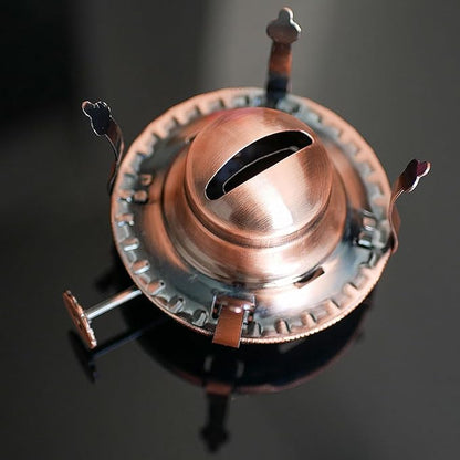 Oil Lamp Burner #2 Size Bronzy Plated Burner for Antique Lamps Oil Lamp Replacement Kerosene Lamps Parts with Reduction Collar and Cotton Lamp Wick Fits Holds a 3 Inch Base Chimney