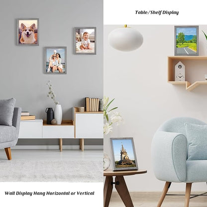 10x13 Frame Distressed Gray, Rustic 13x10 Picture Frame Grey, Art Pic Poster Frame, 10 by 13 Gallery Family Concert Portrait Photo Frame Anniversary/Birthday/Wedding/Thank you/Christmas Gift