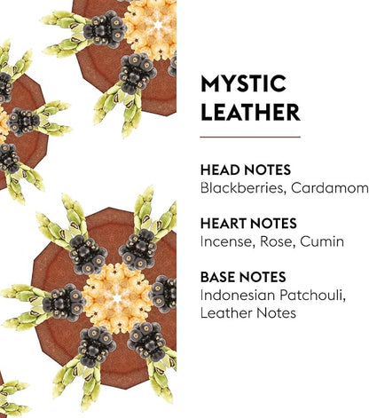 Maison Berger Mystic Leather Lampe Berger Refill, 500 ml (16.9 fl oz), Odor-Neutralizing Home Fragrance Oil for Maison Berger Lamps, Blackberries, Cardamom, Incense, Rose, Cumin, Made in France