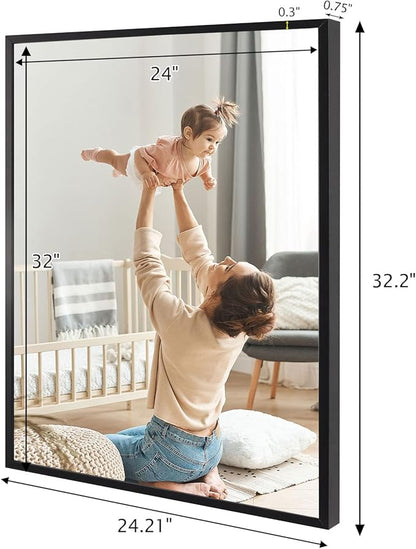 24x32 Poster Frame, Plexiglass, Set of 2, Black Snap Frames, Front-loading Frame, Coating Aluminum Profile, Display Horizontally & Vertically