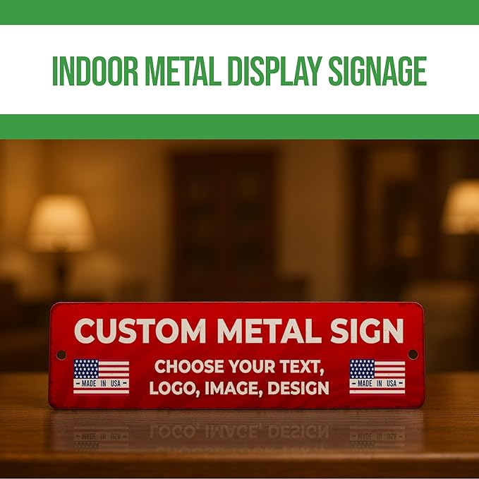 Custom Metal Signs by BCB for Outdoor Use – Heavy-Duty 1mm Thick Personalized Metal Sign | Vintage Outdoor Wall Art, Yard Decor, Street, Garage & Garden Signs | Multiple Sizes | Made in USA
