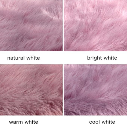 SERISSA Ultra Soft Fluffy Light Purple Faux Sheepskin Fur Shaggy Couch Cover Furry Carpet for Kids Room Fuzzy Plush Rug for Bedroom Living Room Runner, 2x6 Feet (Sheepskin Shape, Light Purple)