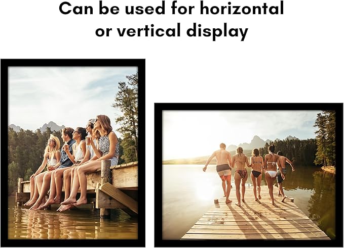 Americanflat 21x28 Poster Frame with Polished Plexiglass - Black Picture Frame - Wide Photo Frames Made of Engineered Wood for Vertical or Horizontal Wall Display - Epic Collection - Black