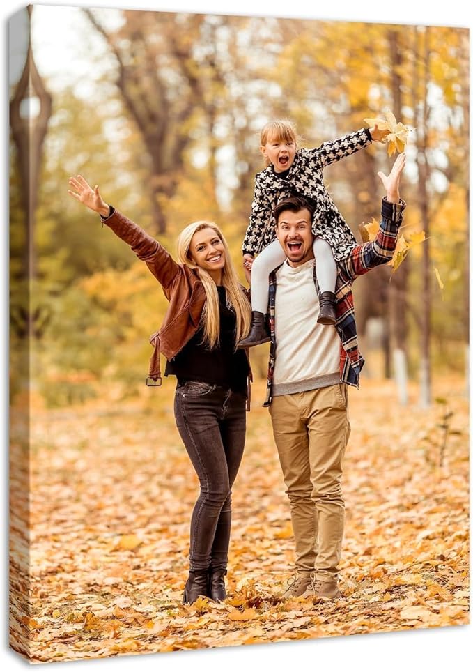 YYYYHPP Canvas Prints with Your Photos, Personalized Photo to Canvas Wall Art,Canvas Printing for Wedding, Family, Baby, Pets, Home Office Decor, Wrapped Frame 24"x36"