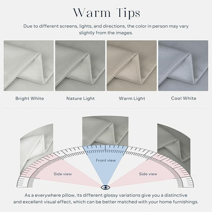 Phantoscope Pack of 2 Velvet Decorative Throw Decorative Pillow Cover Soft Solid Square Cushion Case for Couch Mist Grey 24 x 24 inches 60 x 60 cm