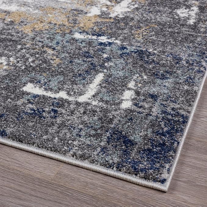 LUXE WEAVERS Rug Hampstead Abstract Area Rug - Medium Pile, Modern Area Rug, Gray / 4 x 5