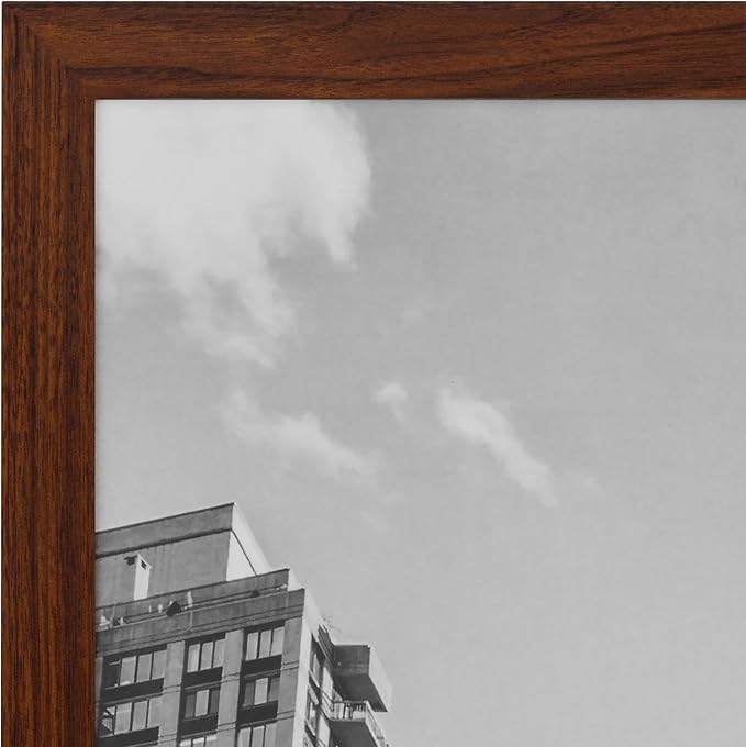 Americanflat 24x36 Poster Frame with Polished Plexiglass - Wide Picture Frames Made of Engineered Wood for Vertical or Horizontal Wall Display - Epic Collection - Mahogany