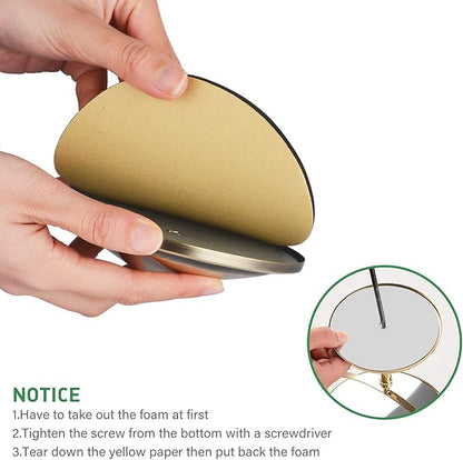 Nicesail Tabletop Makeup Mirror, Double-Side 1X-10X, 360 Swivel Magnifying Mirror for Table Desk Make up Vanity, No Light Antique Bronze (8 Inch, 10X)
