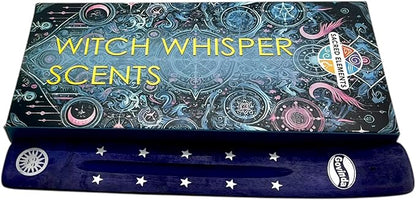 Incense Sticks Variety Pack #9-60 Insence-Sticks (6 Incents x 10 Insense) + Incense Stick Holder Bundle with 6 Witch Whisper Themed Scents