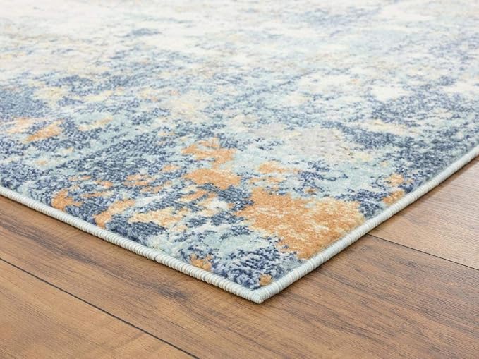 LUXE WEAVERS Abstract Blue Multi Colored 5x7 Area Rug